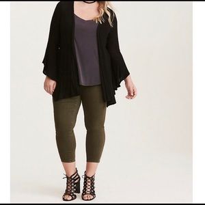 🆕 Torrid Open Front Light Cardigan Black sz1x